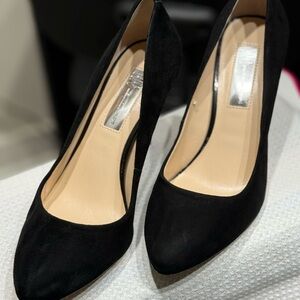 INC International Concepts Black Suede Heels
